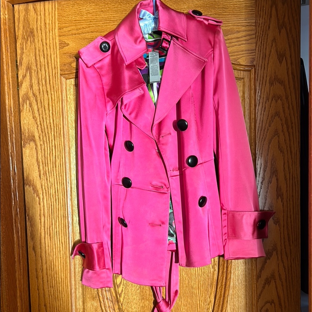 CACHE Women's Pink Double-Breasted Jacket NEVER WORN WITH TAGS SIZE XS